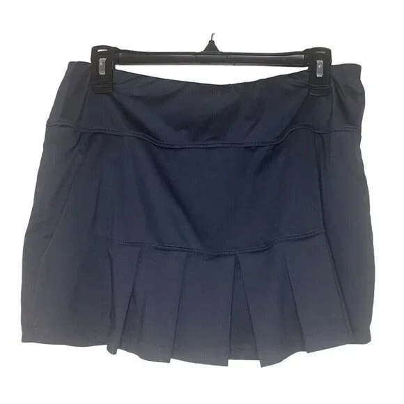 Women's BOLLE Pleated Tennis Golf Skort Gray Skirt Size Large - Picture 2 of 5